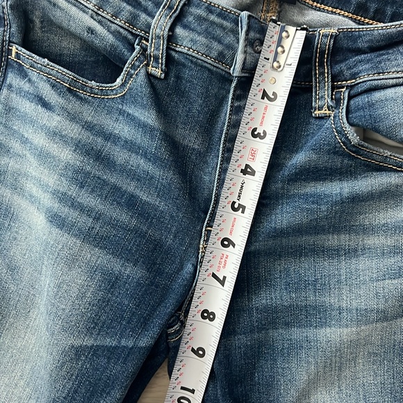 Distressed Medium Blue Size 6 X-long American Eagle Outfitter Jeggings - Picture 6 of 9